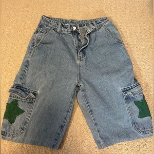 SHEIN Light Blue Denim Shorts